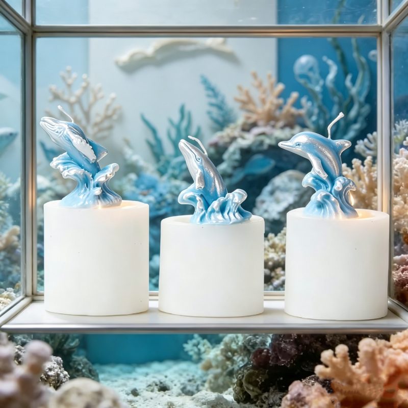 Resin Ocean Wave Mold - 3D Whale & Dolphin with Wave