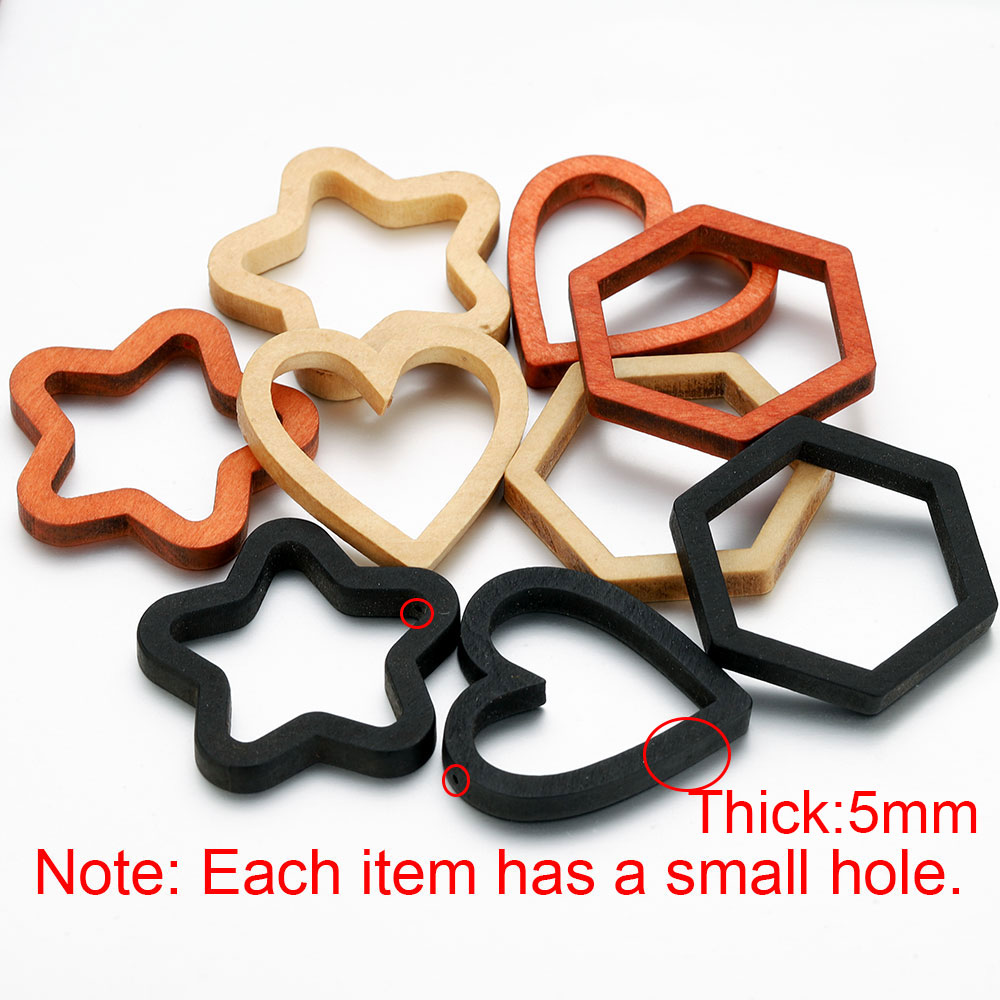 10pcs Wood Heart Square Silico - Crafting Resin incelemesi ve fiyatı