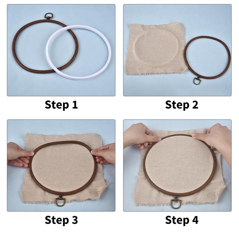 Round Oval Wooden Color Embroi - Wood Ring Blank incelemesi ve fiyatı