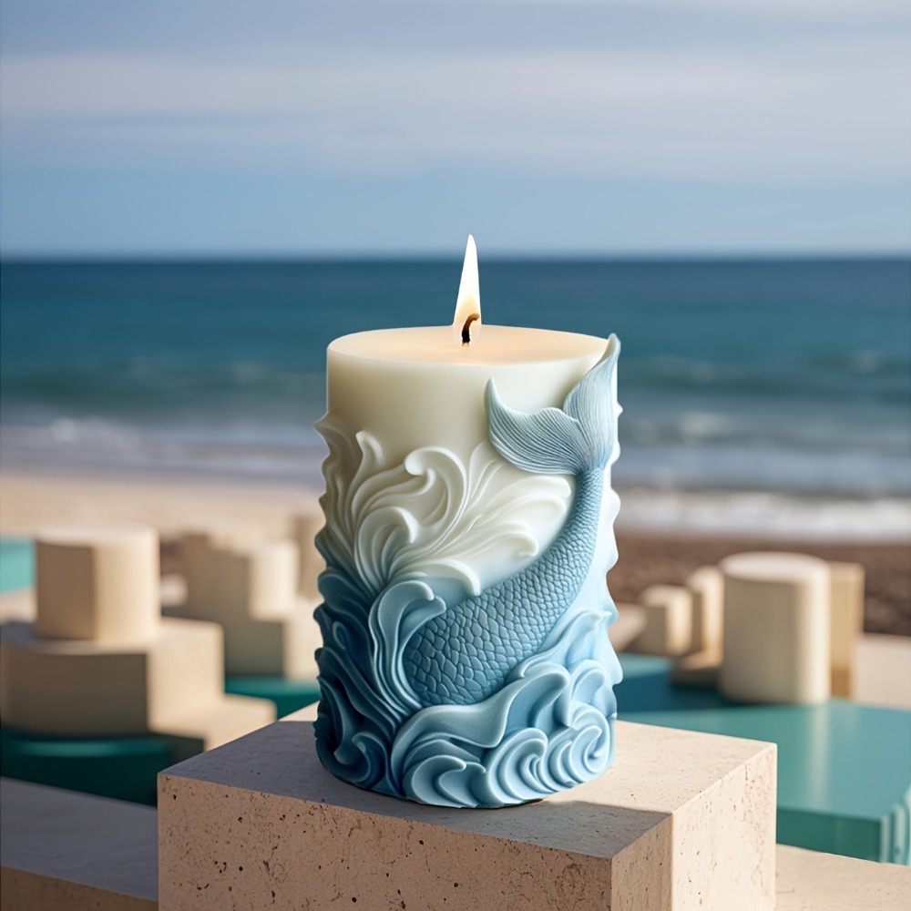 Ocean Theme Silicone Candle Mo - Resin Ocean Wave Mold incelemesi ve fiyatı