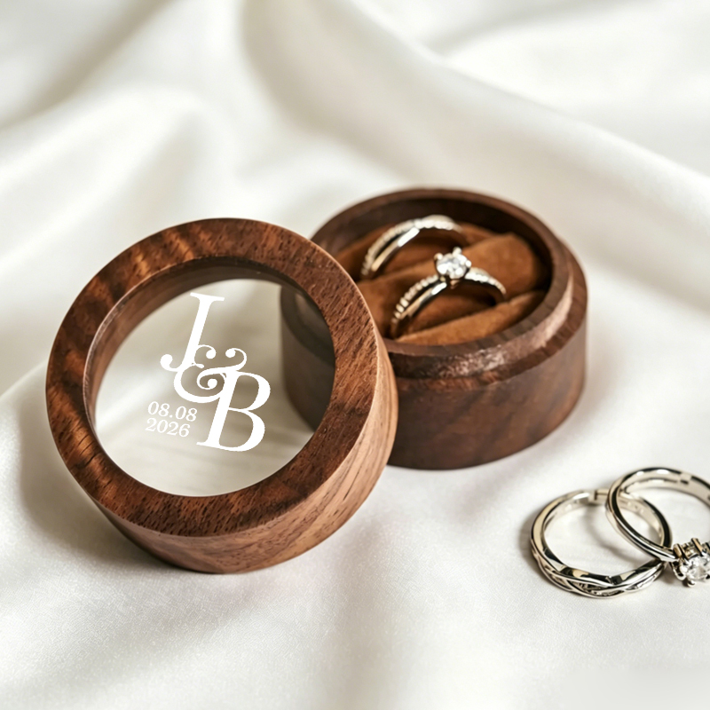 Personalized Wedding Ring Box  - Wood Ring Blank incelemesi ve fiyatı