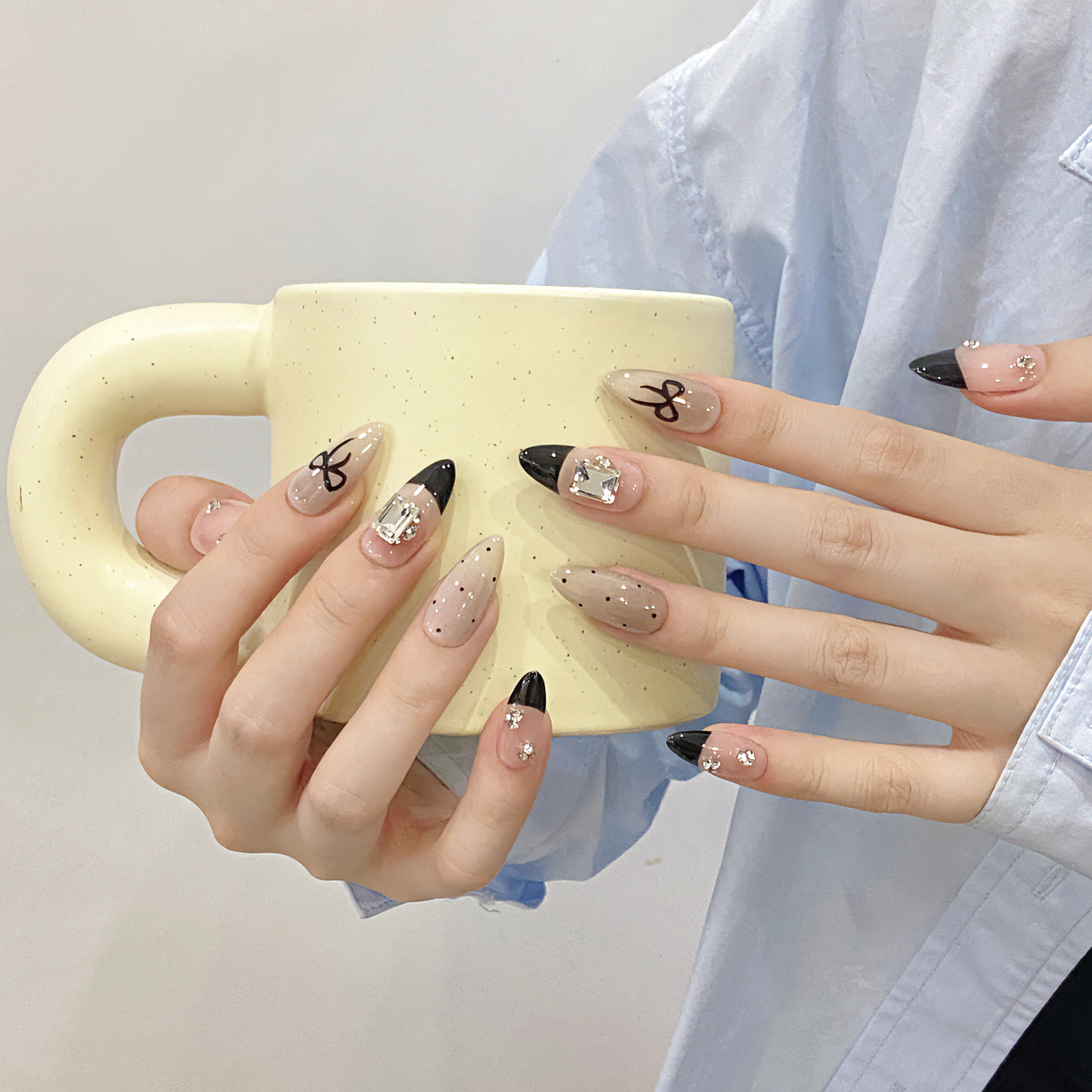 Handmade Press on Nails Black  - Resin Craft Material incelemesi ve fiyatı