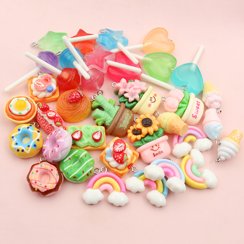 10pcs Mixed Colors Resin Cute  - Flower Preservation Resin incelemesi ve fiyatı