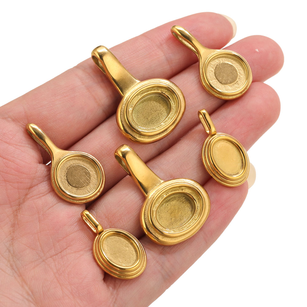 5pcs Stainless Steel Round Ova - Crafting Resin incelemesi ve fiyatı
