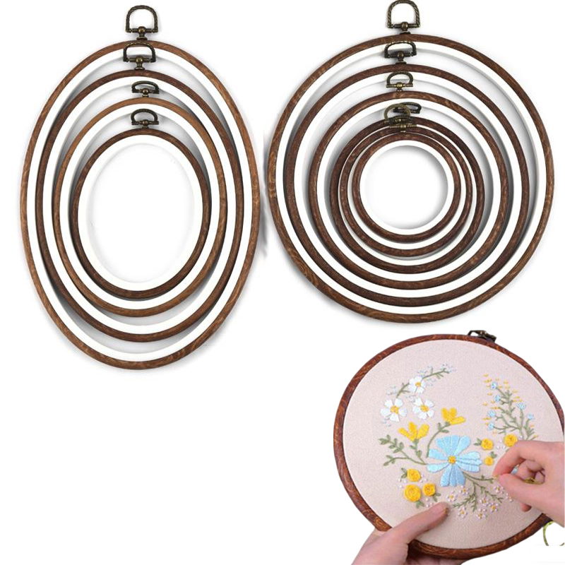 10PCS Sewing Tool Round Oval I - Wood Ring Blank incelemesi ve fiyatı