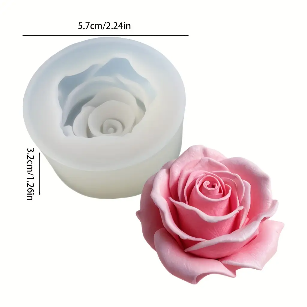 1 Rose Silicone Candle Mold -  - Flower Preservation Resin incelemesi ve fiyatı