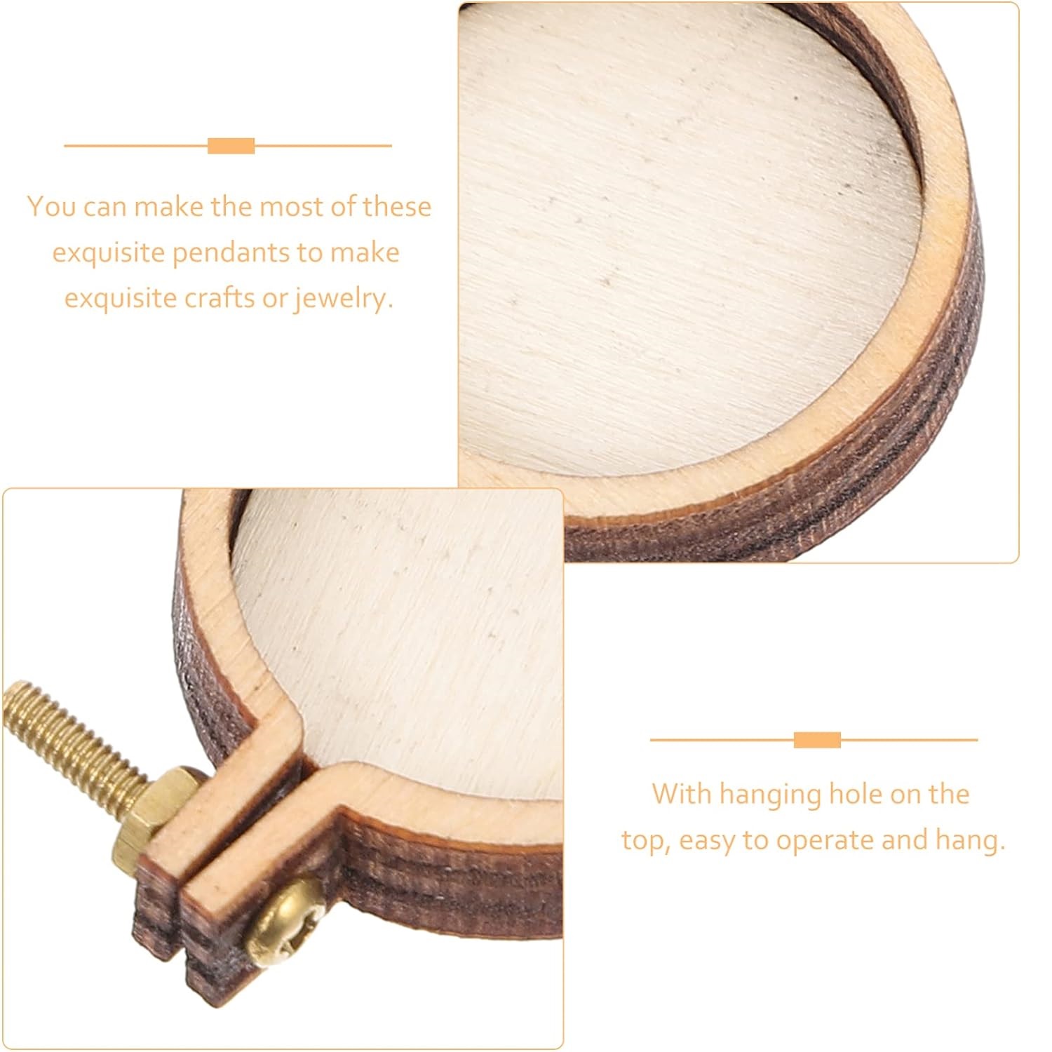 10PCS Mini Embroidery Hoop Woo - Wood Ring Blank incelemesi ve fiyatı