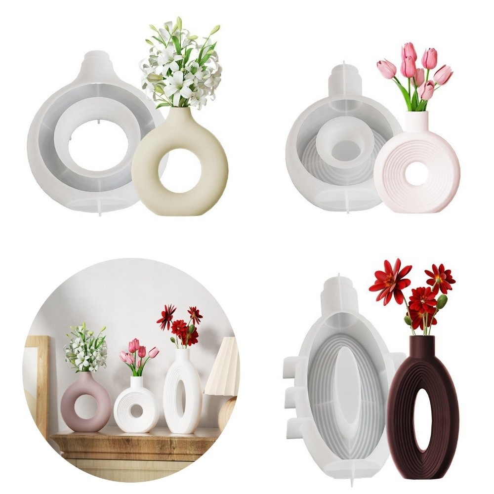 Oval Stripe Silicone Vase Mold - Resin Craft Workshop incelemesi ve fiyatı