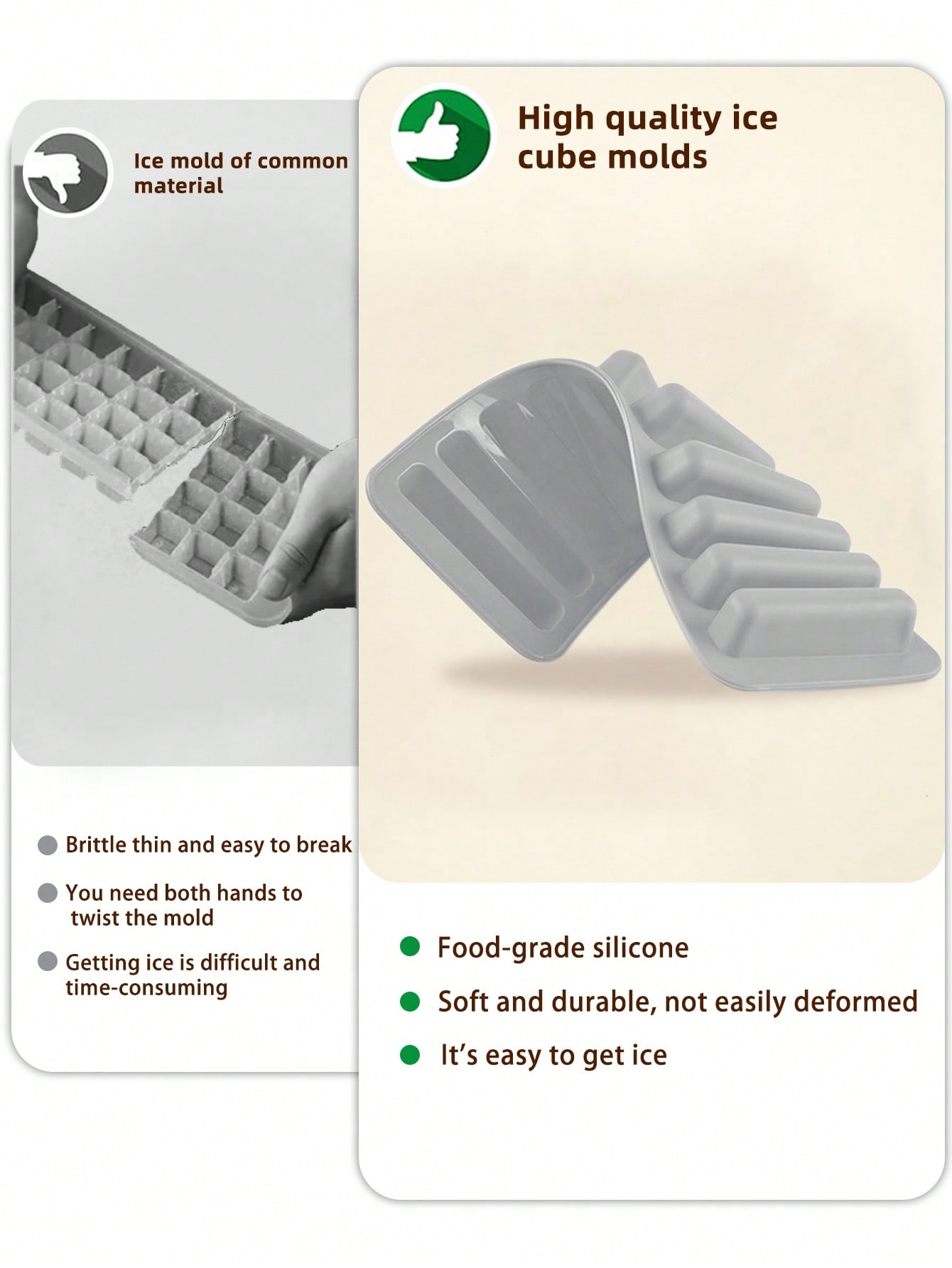 1pc Multi-grid Ice Cube Mold,  - Silicone Mold Tray incelemesi ve fiyatı