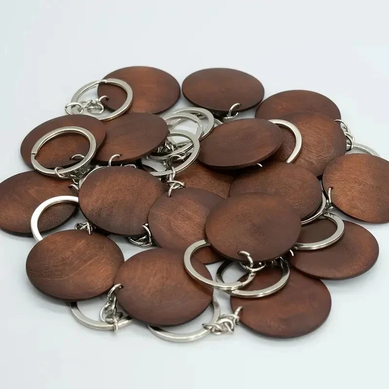 10Pcs Wooden Keychains Vintage - Wood Ring Blank incelemesi ve fiyatı
