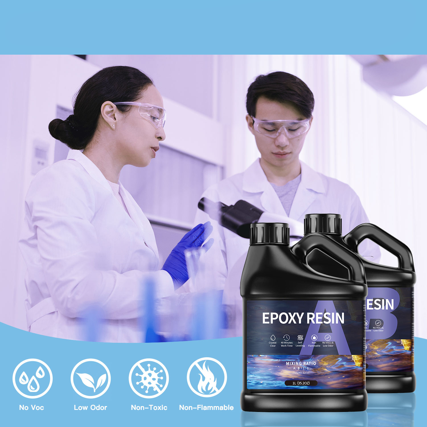500g/1000g  AB Epoxy Resin Glu - Epoxy Uv Resin Kit incelemesi ve fiyatı