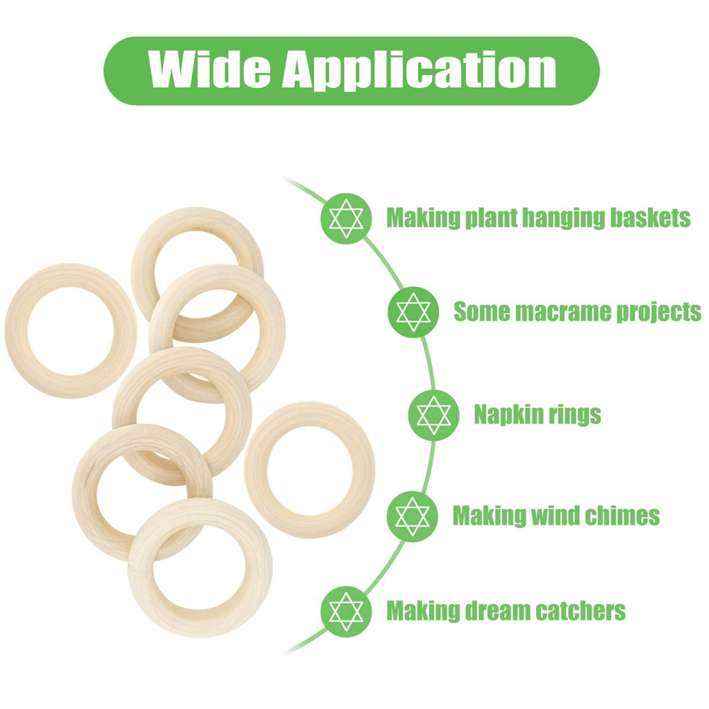 20PCS Wooden Rings for Craft 5 - Wood Ring Blank incelemesi ve fiyatı