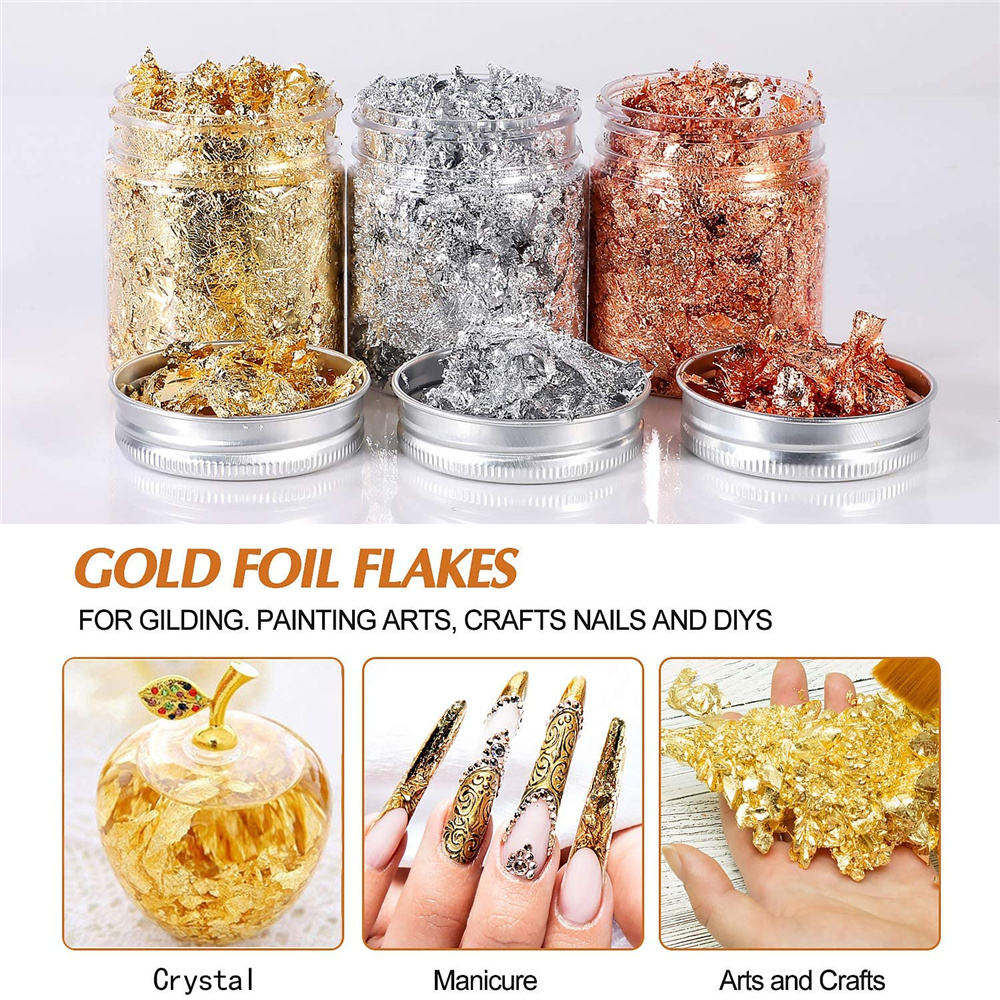 Imitation Rose Gold Silver Cop - Gold Foil Flakes incelemesi ve fiyatı