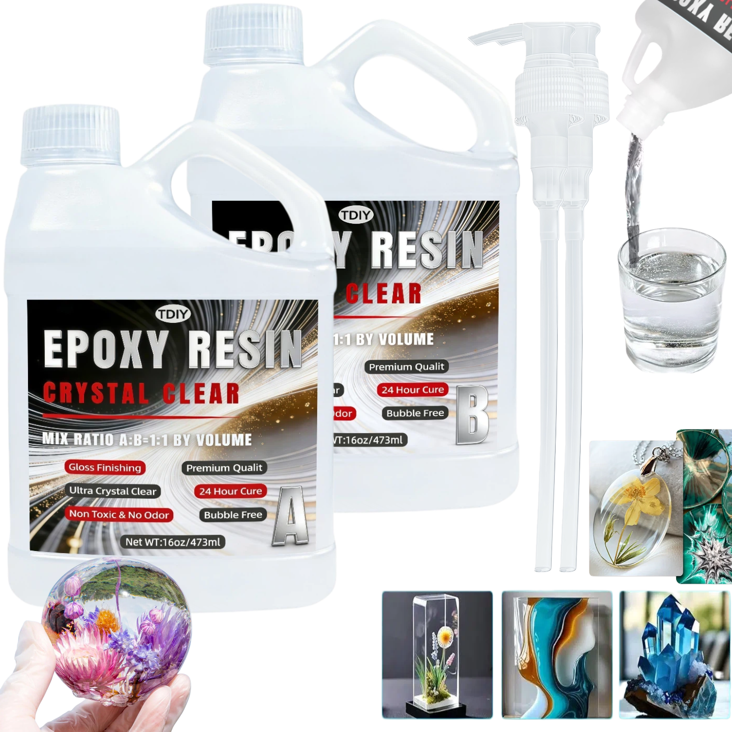 1:1 Crystal Clear Epoxy Resin  - Epoxy Uv Resin Kit incelemesi ve fiyatı