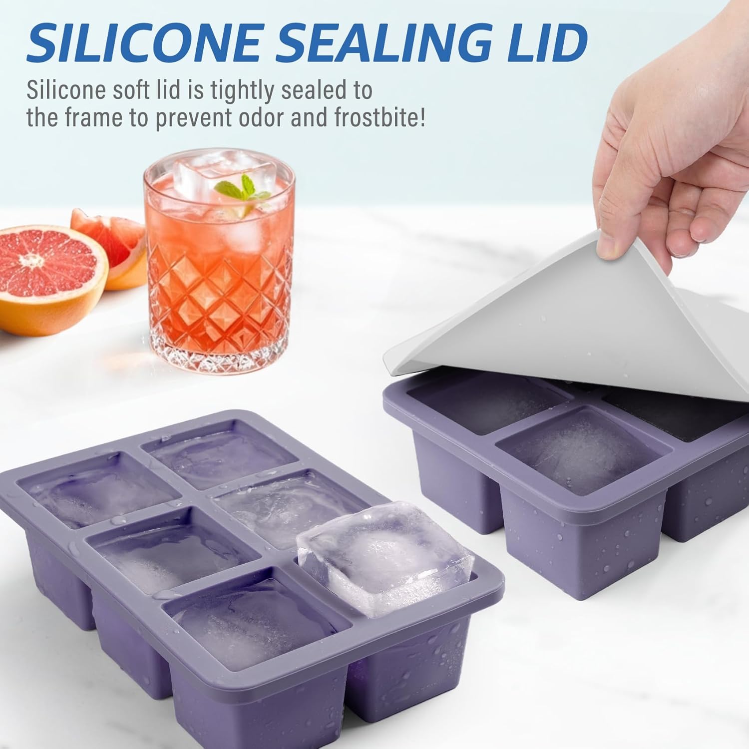 2pack Large Silicone Ice Cube  - Silicone Mold Tray incelemesi ve fiyatı