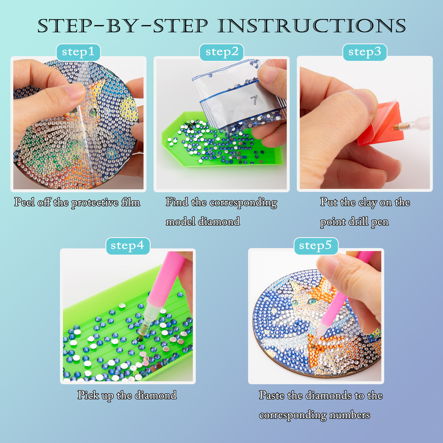 8 pieces/set of diamond painte - Resin Craft Kit incelemesi ve fiyatı