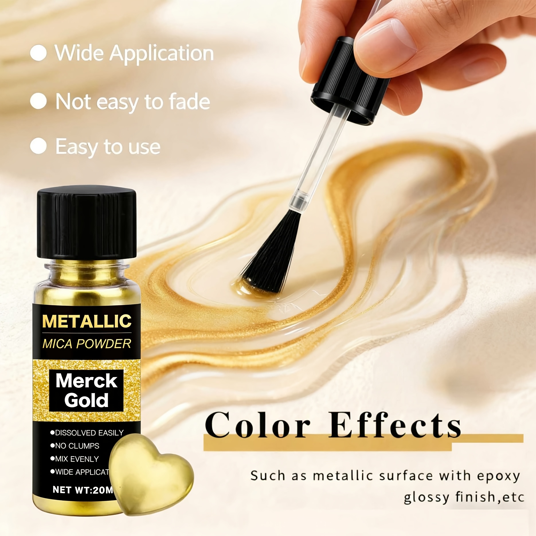 Metallic Mica Powder, Brushed  - Resin Pigment Set incelemesi ve fiyatı