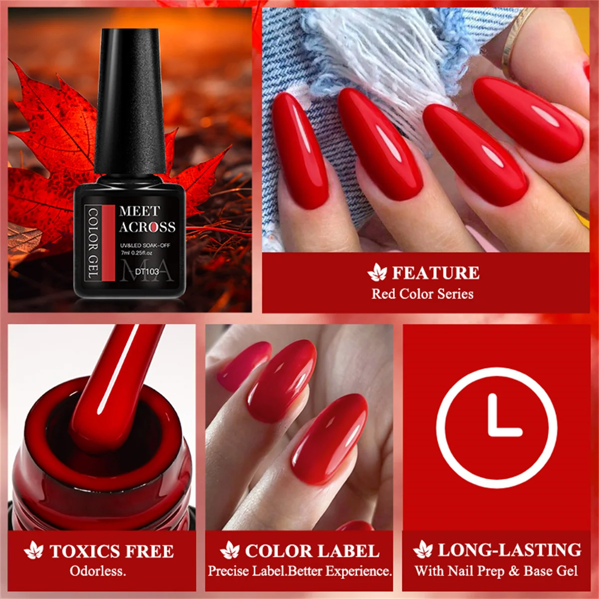 8pcs Gel Nail Polish Set HEMA  - Resin Glitter Pack incelemesi ve fiyatı