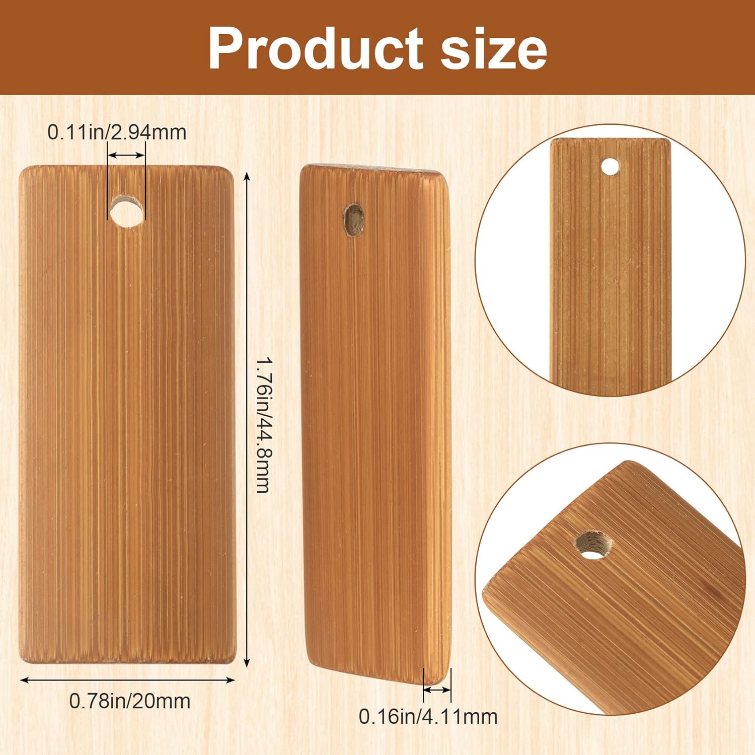 50Pcs Natural Wood Blanks 45x2 - Wood Ring Blank incelemesi ve fiyatı