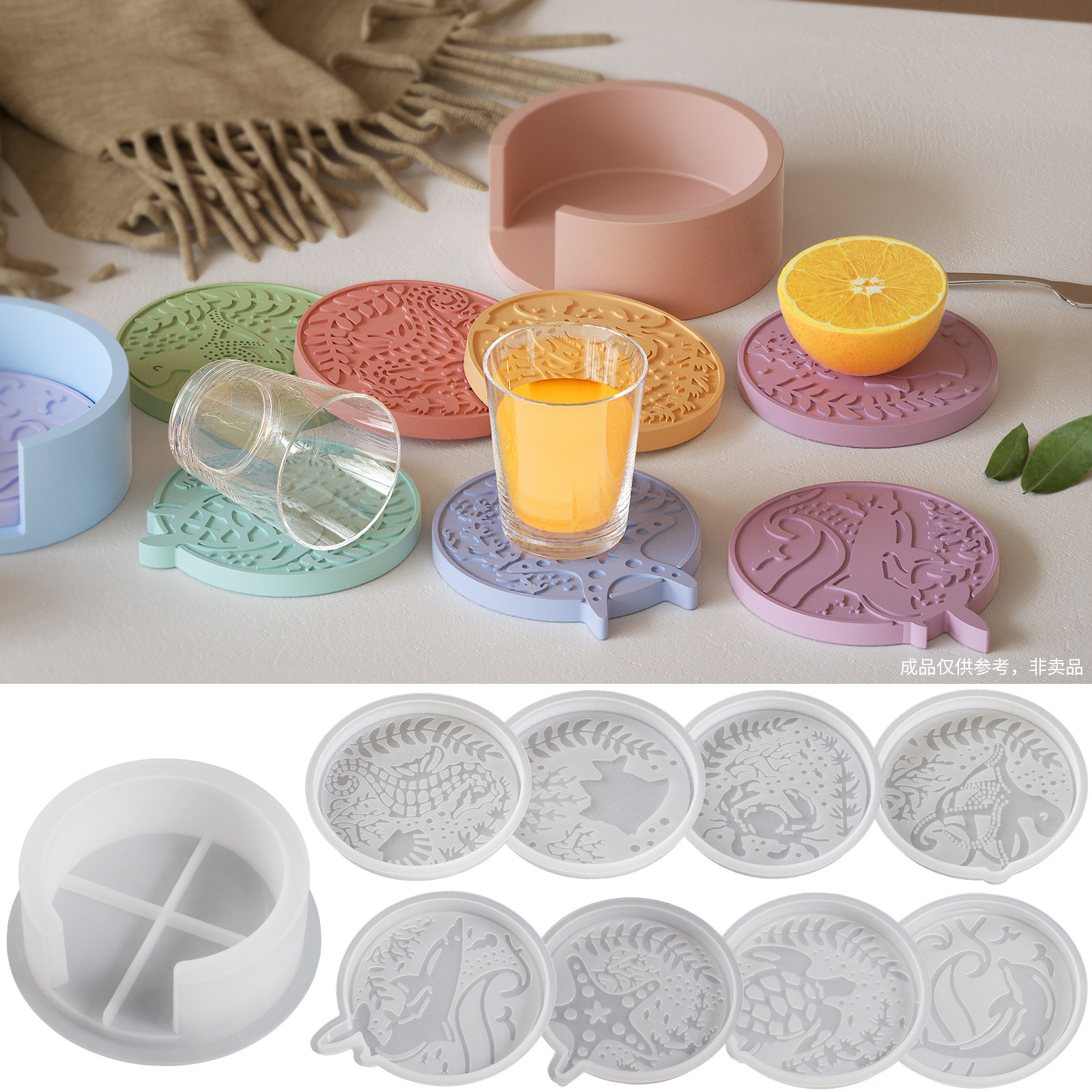 Plaster Coaster Storage Base M - Resin Ocean Wave Mold incelemesi ve fiyatı