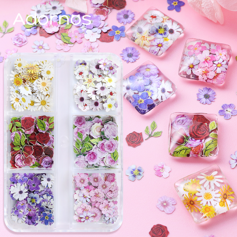 6 Grids Flowers Wood Pulp Chip - Flower Preservation Resin incelemesi ve fiyatı