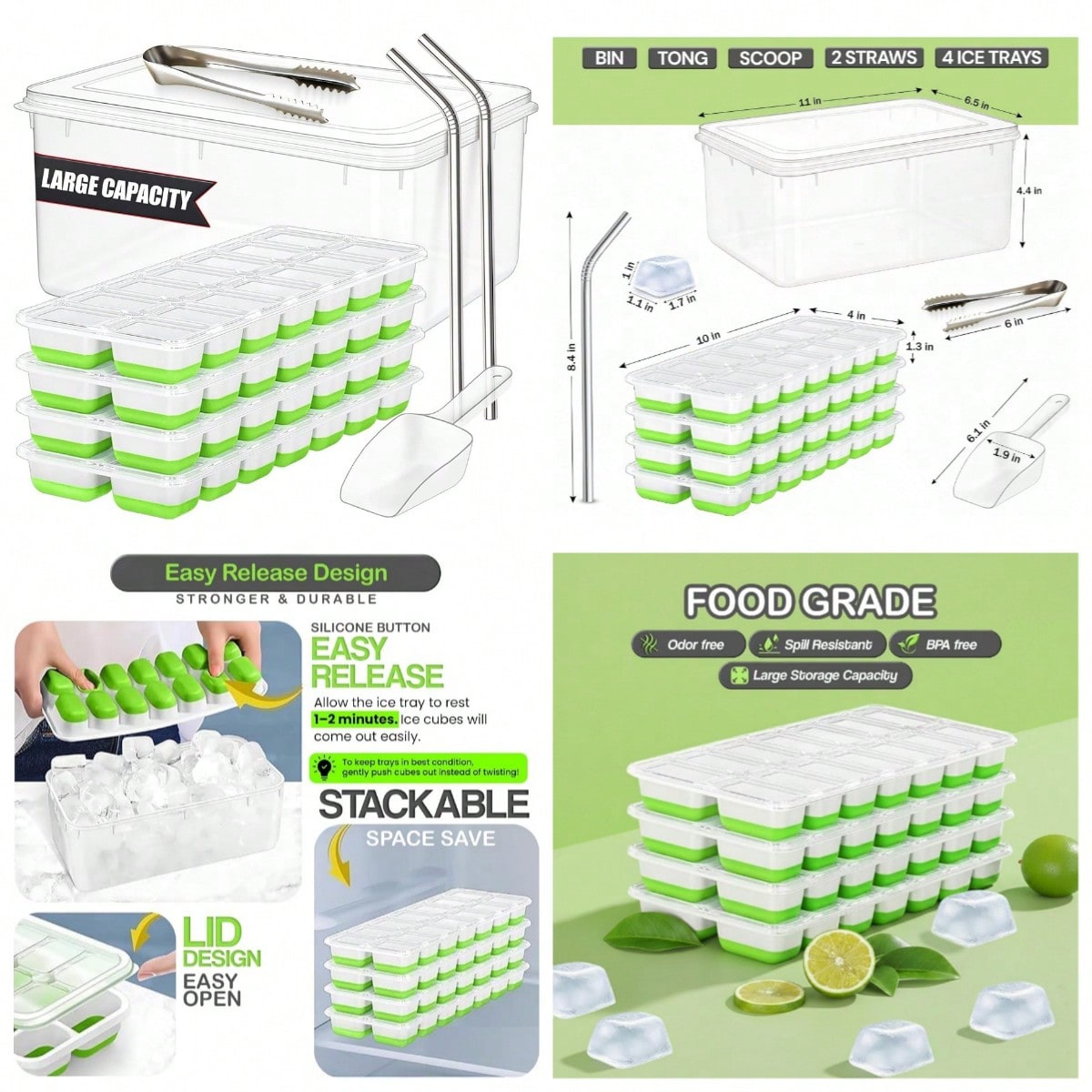56pcs Tray With Lid And Bin –  - Silicone Mold Tray incelemesi ve fiyatı