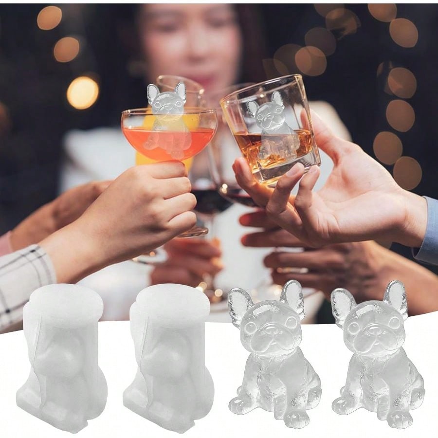 3D French Bulldog Cube Molds 2 - Silicone Mold Tray incelemesi ve fiyatı