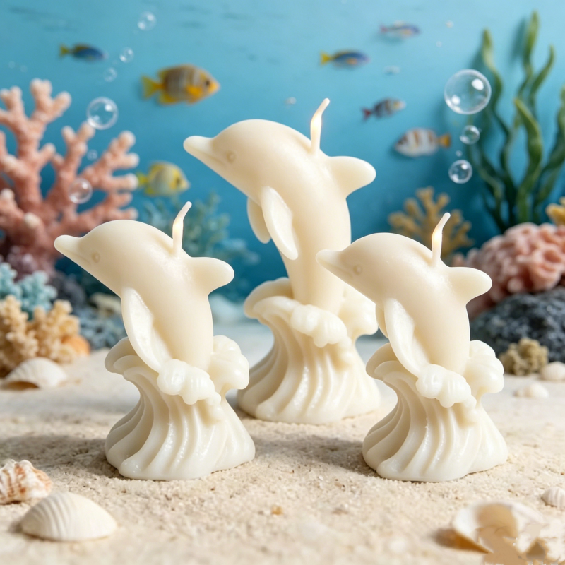 3D Whale & Dolphin with Wave S - Resin Ocean Wave Mold incelemesi ve fiyatı