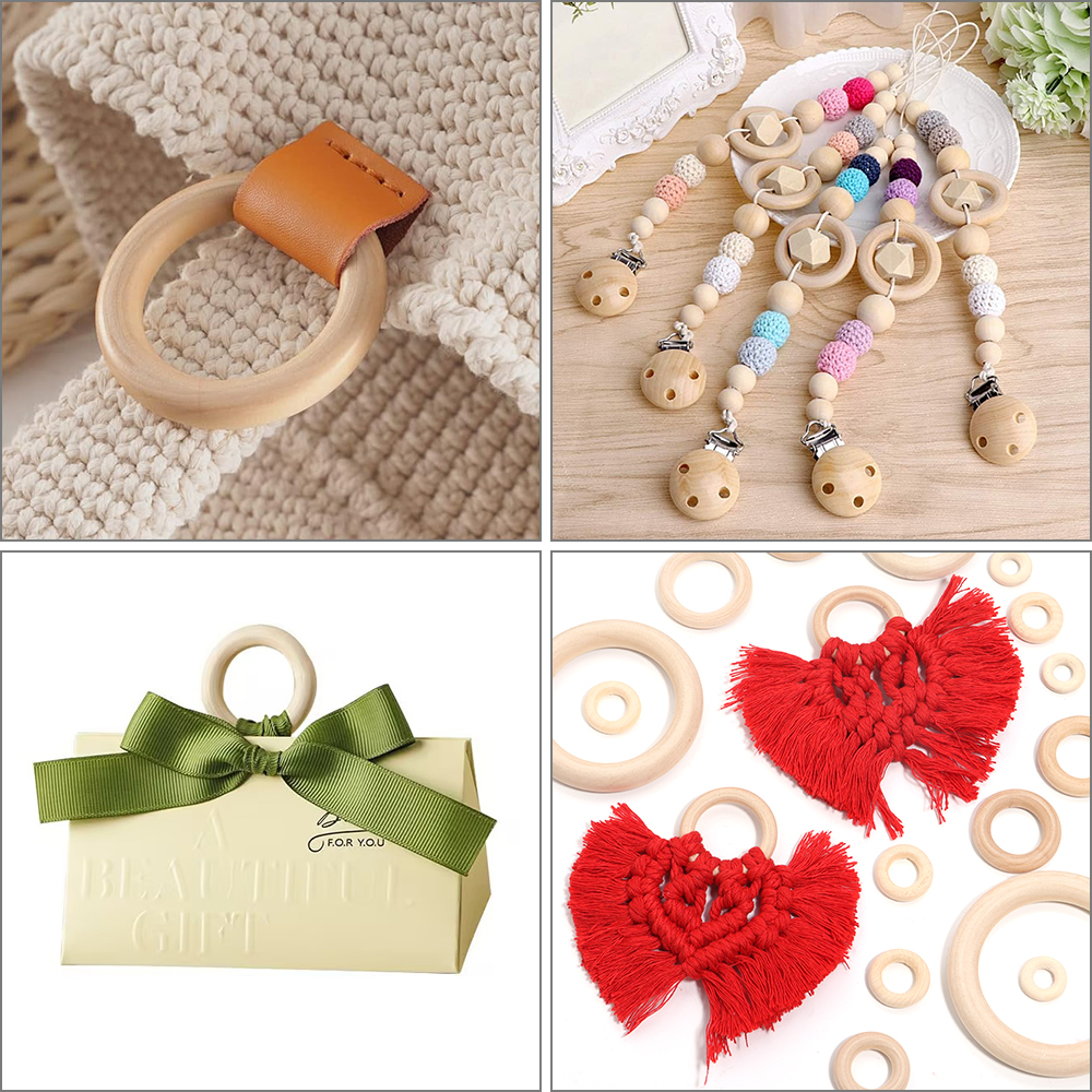 2-10pcs/lot Round Natural Wood - Wood Ring Blank incelemesi ve fiyatı